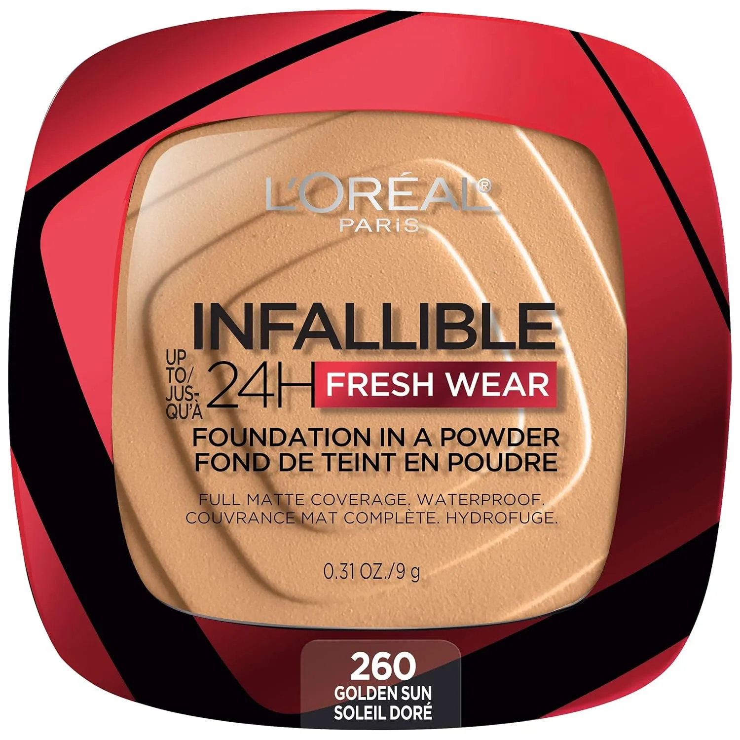 Makeup Infallible Fresh Wear Foundation in a Powder, up to 24H Wear, Waterproof, Ivory Buff, 0.31 Oz.
