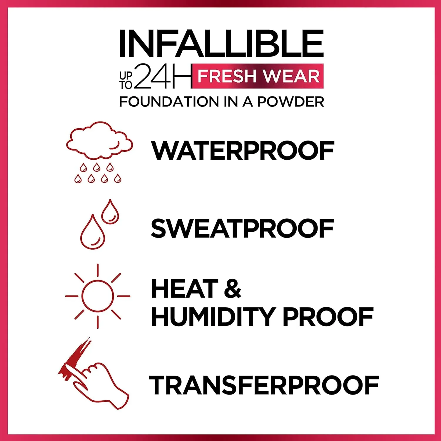 Makeup Infallible Fresh Wear Foundation in a Powder, up to 24H Wear, Waterproof, Ivory Buff, 0.31 Oz.