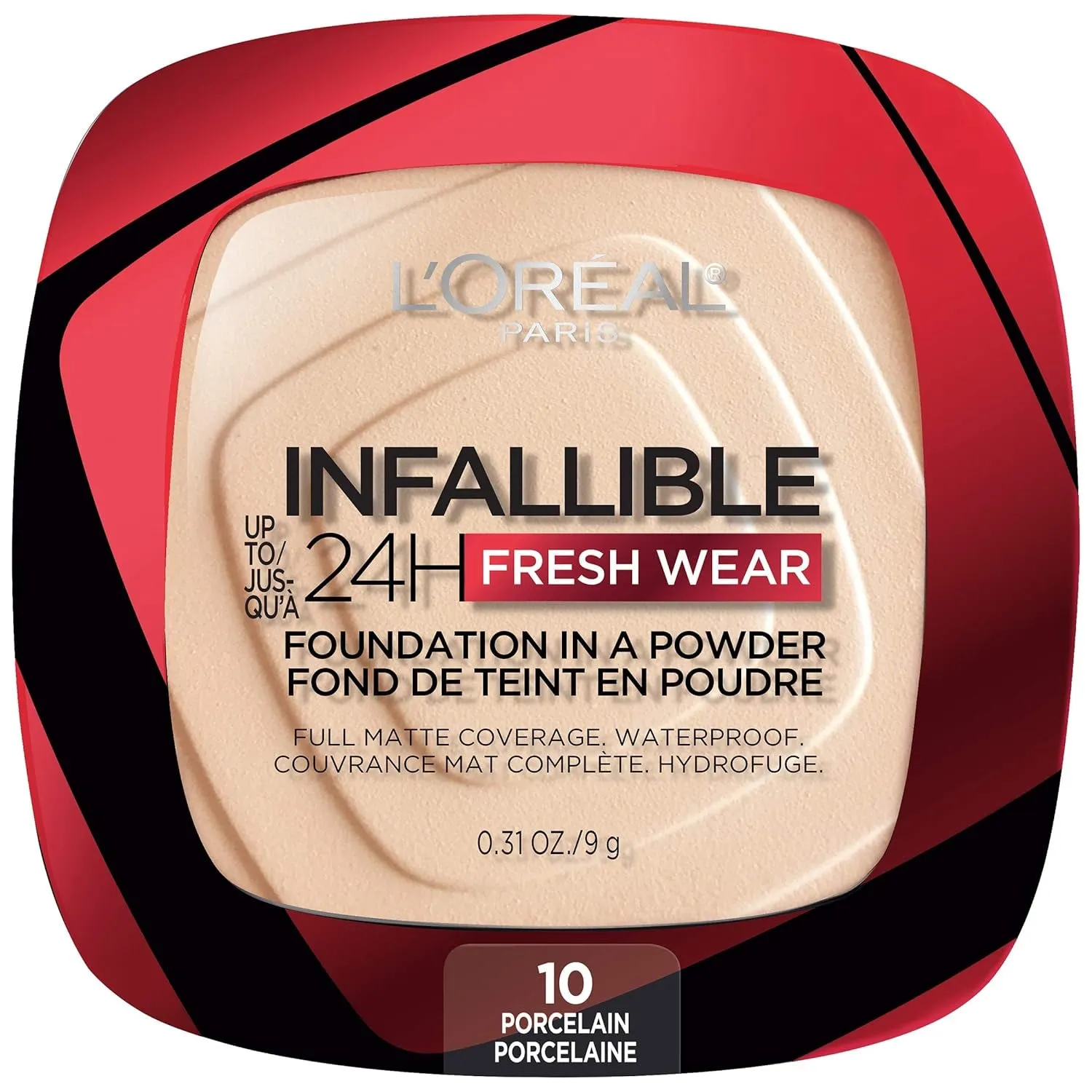 Makeup Infallible Fresh Wear Foundation in a Powder, up to 24H Wear, Waterproof, Ivory Buff, 0.31 Oz.