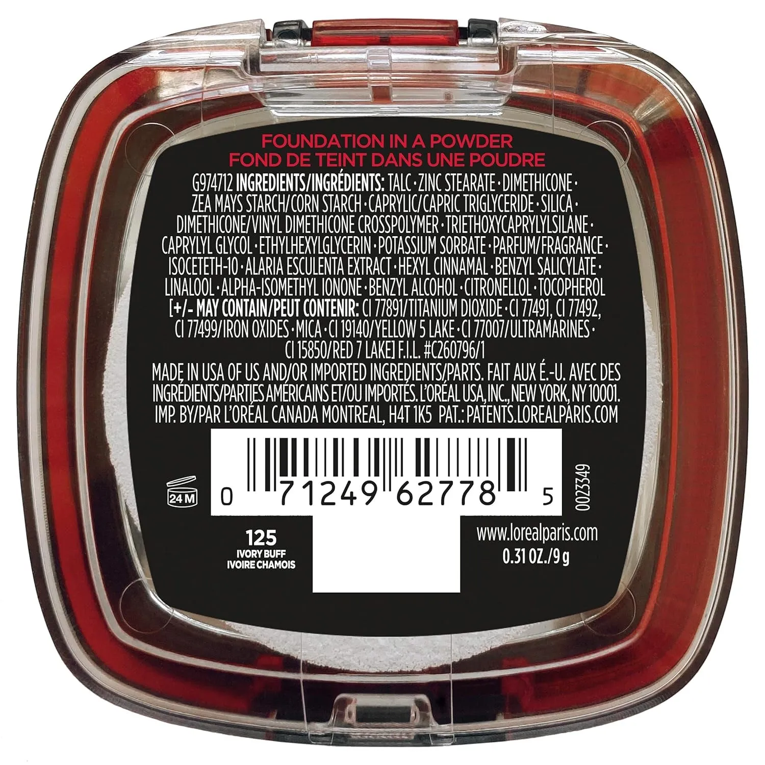Makeup Infallible Fresh Wear Foundation in a Powder, up to 24H Wear, Waterproof, Ivory Buff, 0.31 Oz.