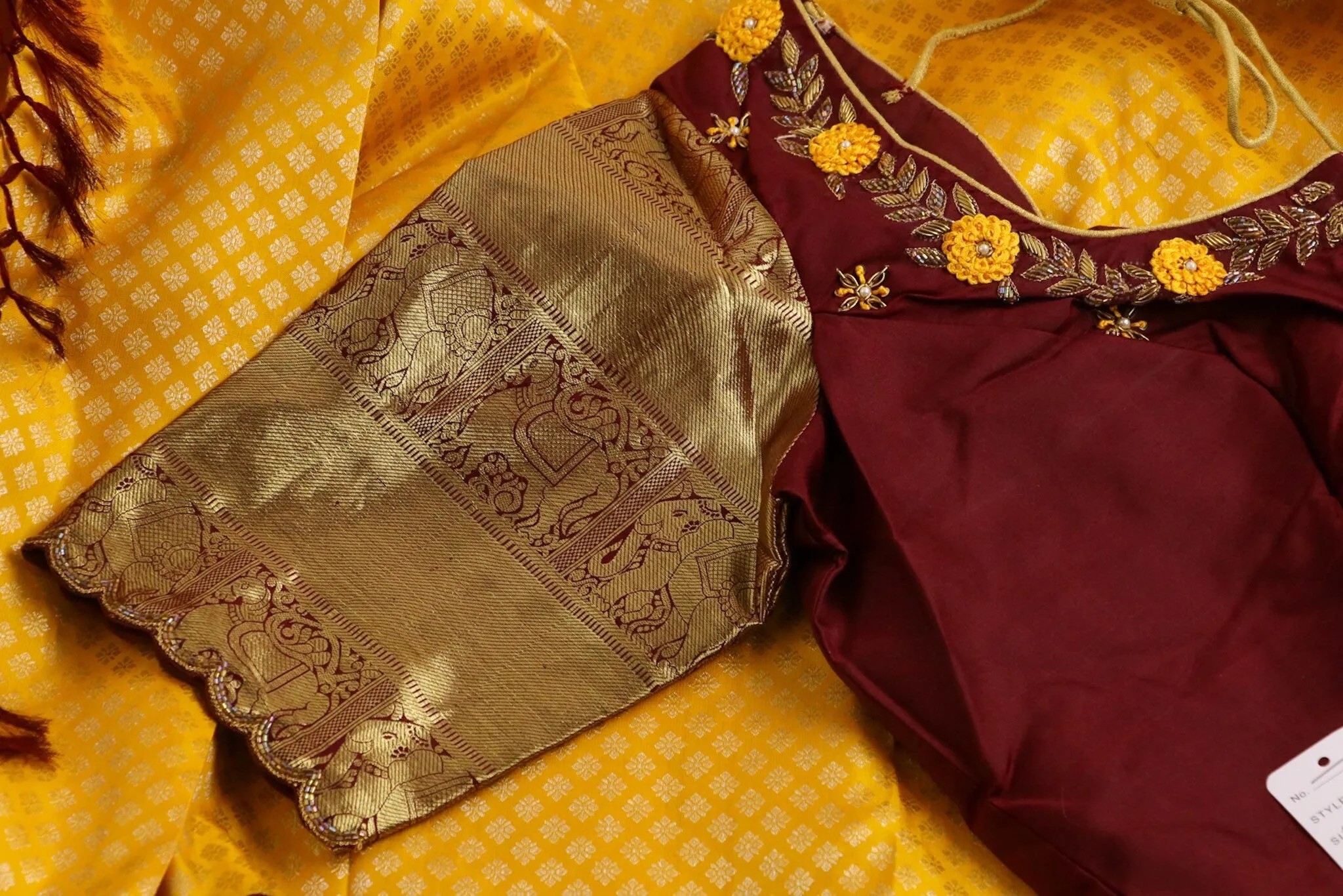 Mango Yellow maroon pattu saree zari Saree handloom saree stitched blouse purple saree pink saree party wear saree silk saree wedding saree