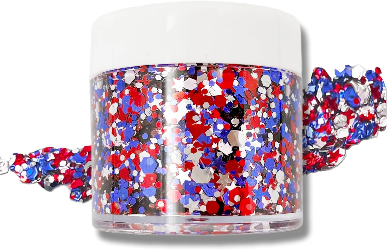 Mardi Gras Glitter Gel for Body, Face, Hair and Lip, Color Changing Glitter Gel under Light (Mardi Gras)