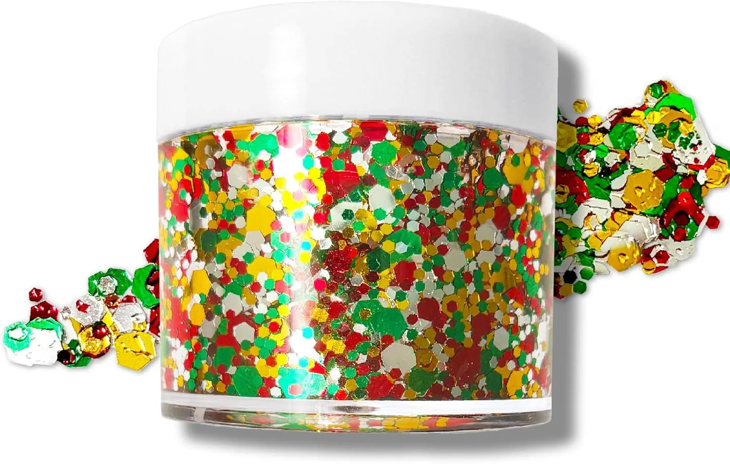 Mardi Gras Glitter Gel for Body, Face, Hair and Lip, Color Changing Glitter Gel under Light (Mardi Gras)