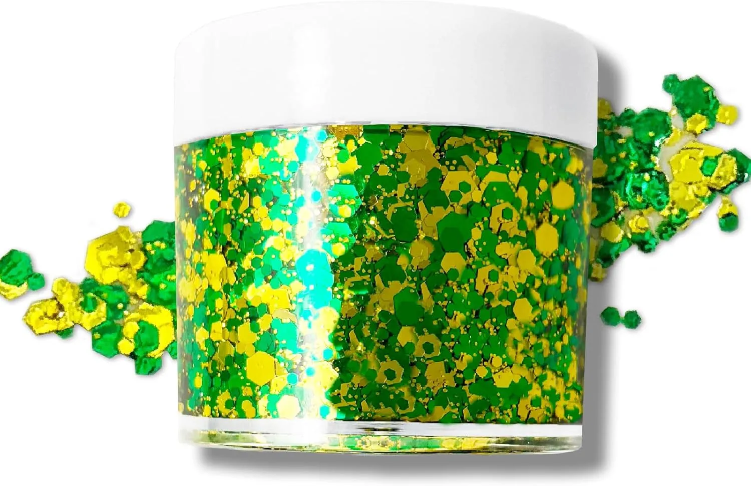 Mardi Gras Glitter Gel for Body, Face, Hair and Lip, Color Changing Glitter Gel under Light (Mardi Gras)