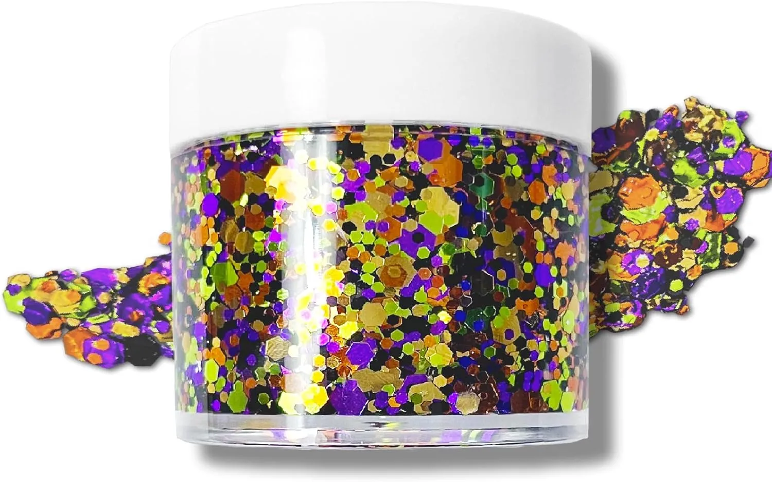 Mardi Gras Glitter Gel for Body, Face, Hair and Lip, Color Changing Glitter Gel under Light (Mardi Gras)