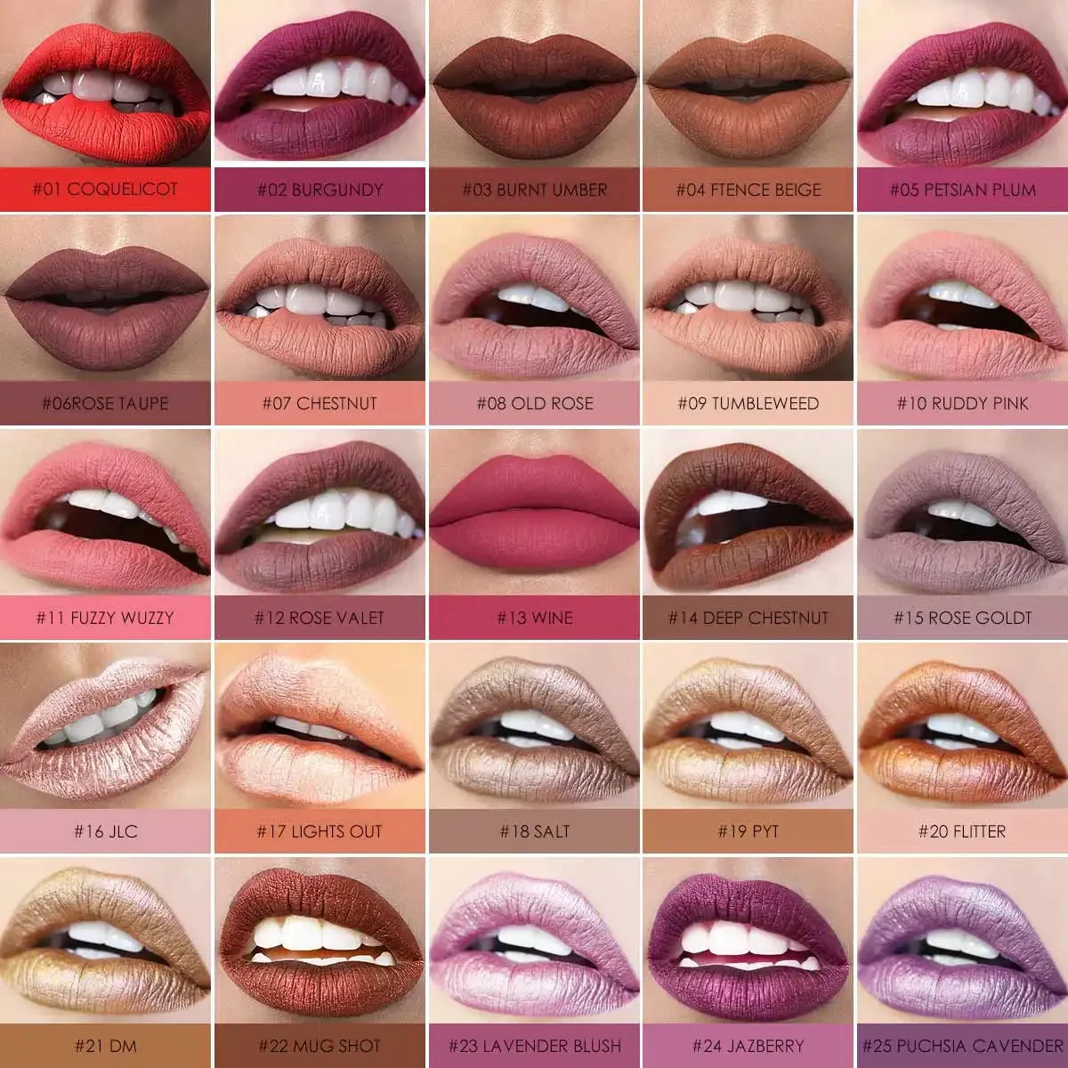 Matte Liquid Lipstick - Waterproof, Long-Lasting, Lightweight Lip Gloss