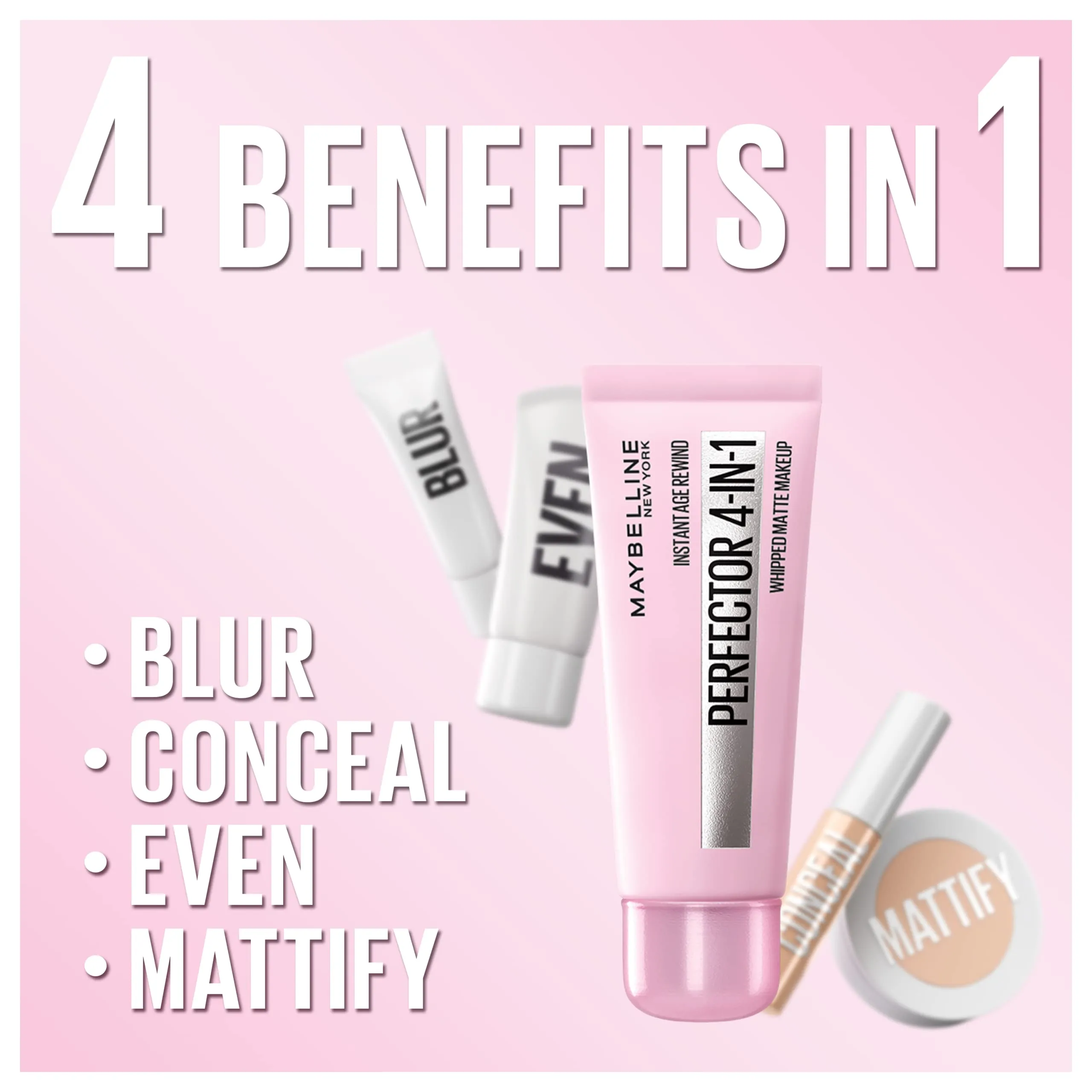 Maybelline Instant Age Rewind Instant Perfector 4-In-1 Matte Makeup, 03 Medium, 1 Count