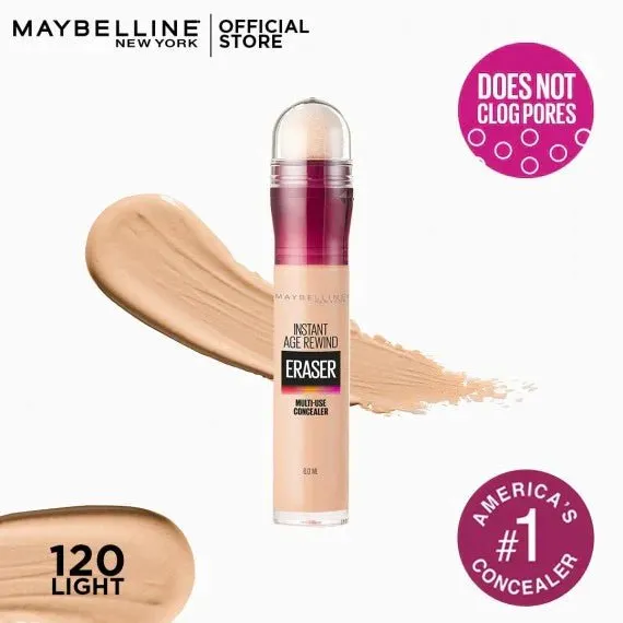 Maybelline New York Instant Age Rewind Eraser Dark Circles Concealer, 120 Light
