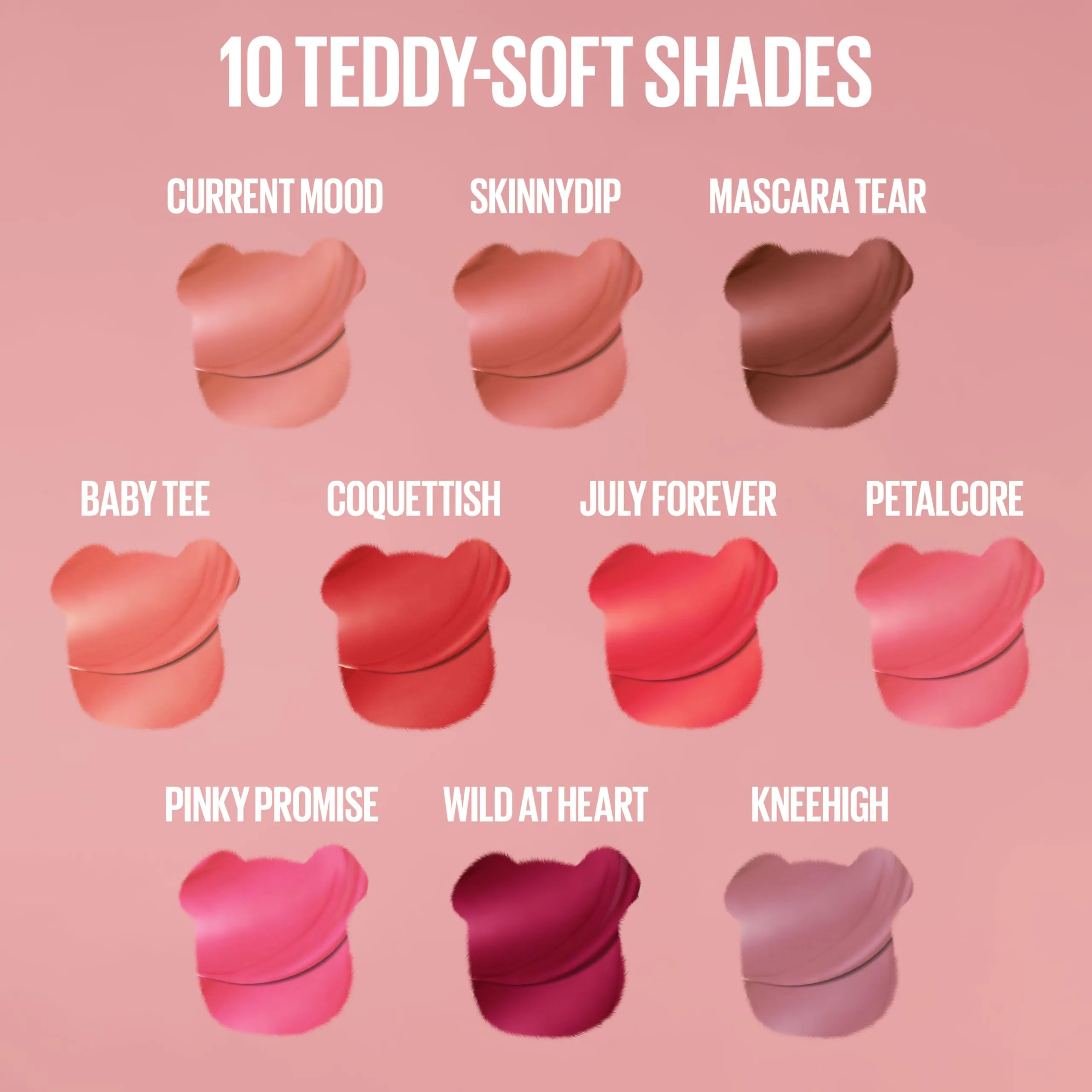 MAYBELLINE Super Stay Teddy Lip Tint, Long Lasting Matte Lipstick For Up To 12HR Wear, Wild At Heart, 1 Count