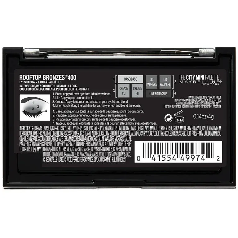 Maybelline The City Mini Eyeshadow Palette Makeup, Rooftop Bronzes