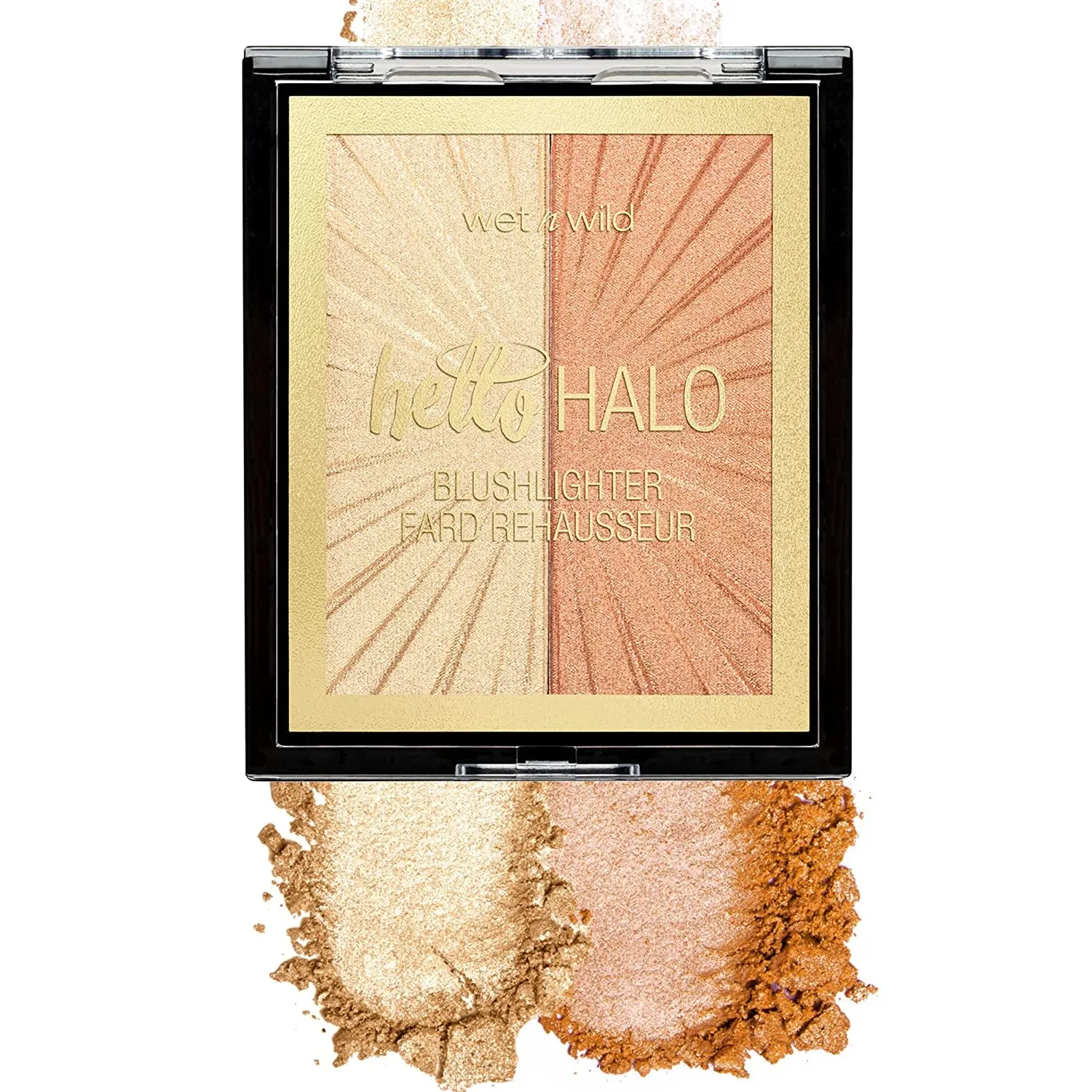 Megaglo Blushlighter, Blendable Blush & Highlighter Set, Shimmery Metallic Finish, Flash Me