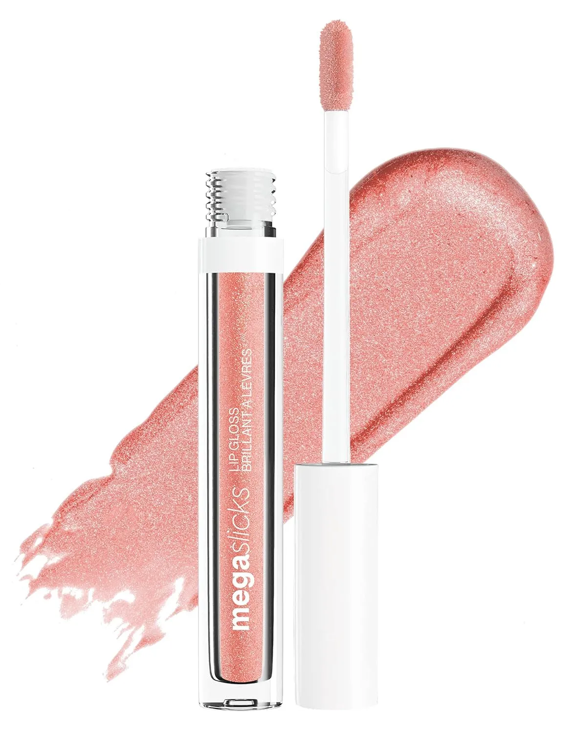 Megaslicks Lip Gloss, Ultra-Glossy, Vitamin-E Enriched, Ultra-Gloss High Shine Moisturizing, Cruelty-Free & Vegan - Crystal Clear