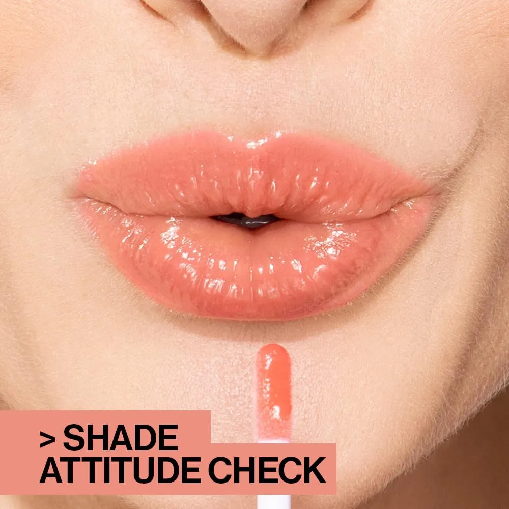 Megaslicks Lip Gloss, Ultra-Glossy, Vitamin-E Enriched, Ultra-Gloss High Shine Moisturizing, Cruelty-Free & Vegan - Crystal Clear