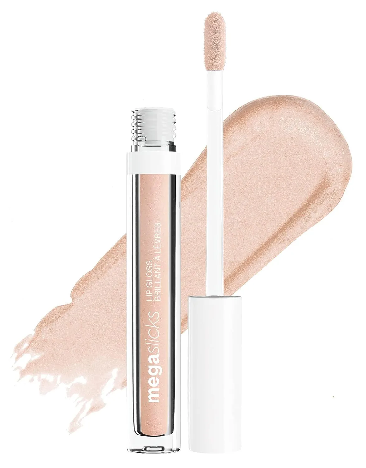Megaslicks Lip Gloss, Ultra-Glossy, Vitamin-E Enriched, Ultra-Gloss High Shine Moisturizing, Cruelty-Free & Vegan - Crystal Clear