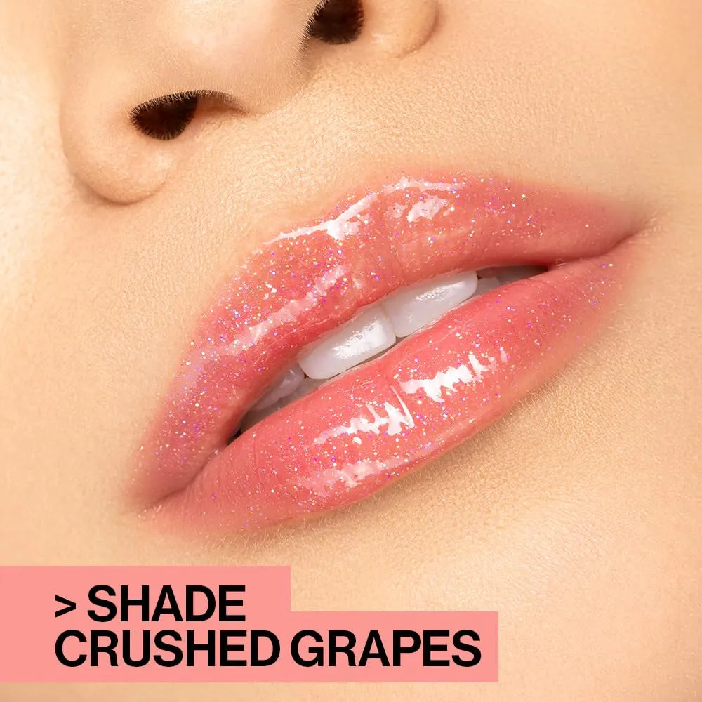 Megaslicks Lip Gloss, Ultra-Glossy, Vitamin-E Enriched, Ultra-Gloss High Shine Moisturizing, Cruelty-Free & Vegan - Crystal Clear