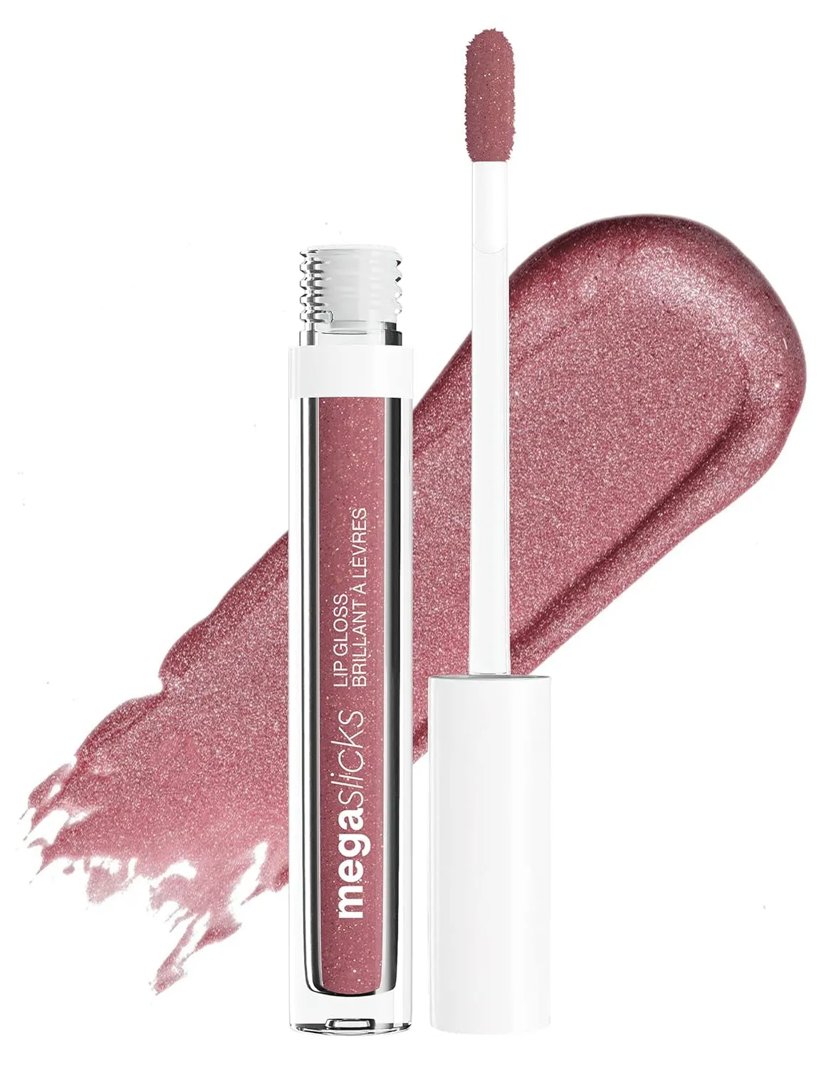 Megaslicks Lip Gloss, Ultra-Glossy, Vitamin-E Enriched, Ultra-Gloss High Shine Moisturizing, Cruelty-Free & Vegan - Crystal Clear