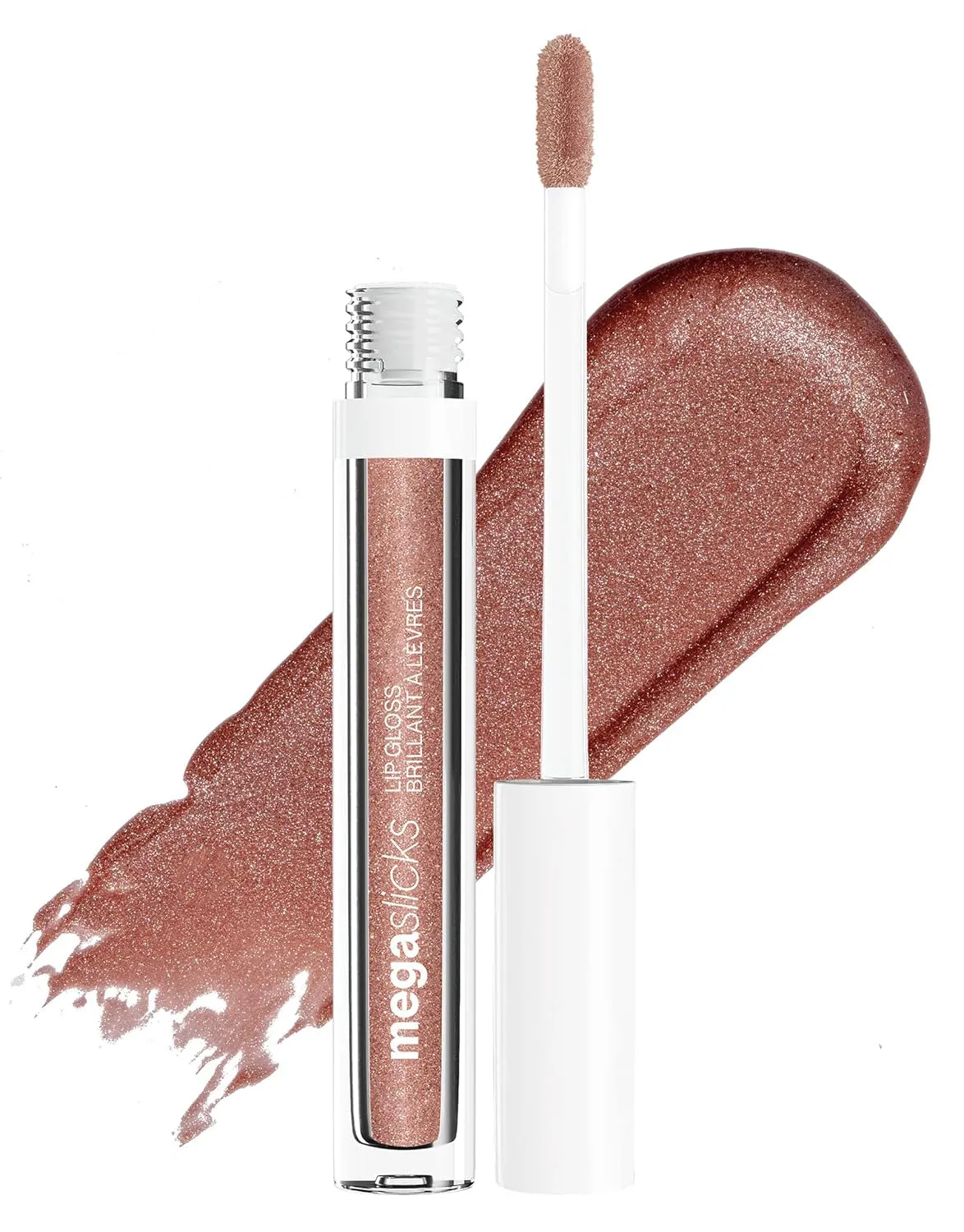 Megaslicks Lip Gloss, Ultra-Glossy, Vitamin-E Enriched, Ultra-Gloss High Shine Moisturizing, Cruelty-Free & Vegan - Crystal Clear