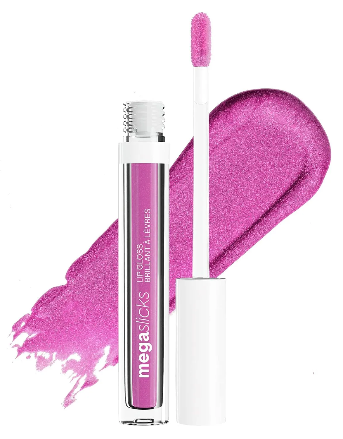 Megaslicks Lip Gloss, Ultra-Glossy, Vitamin-E Enriched, Ultra-Gloss High Shine Moisturizing, Cruelty-Free & Vegan - Crystal Clear