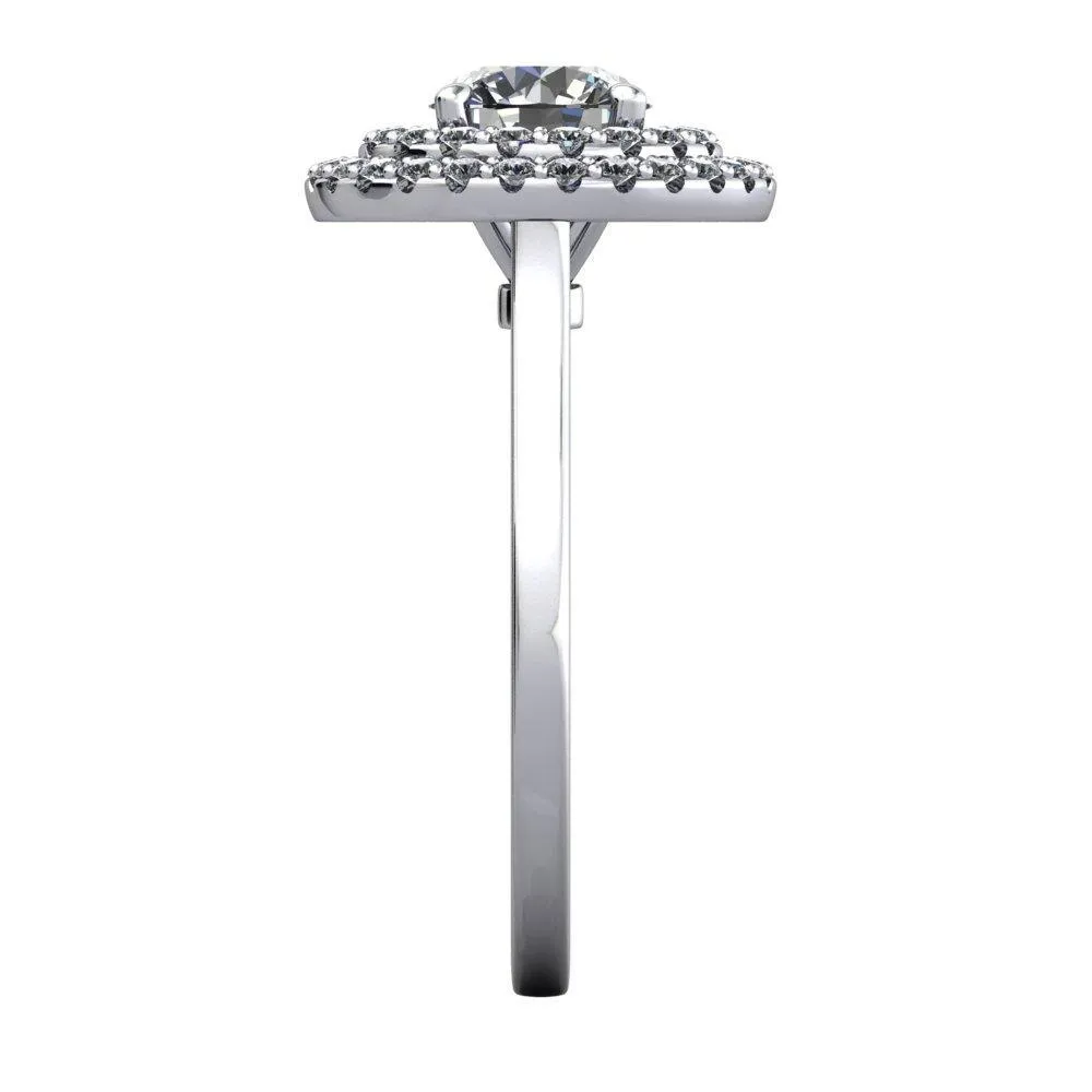 Milan Double Halo Engagement Ring (setting only)