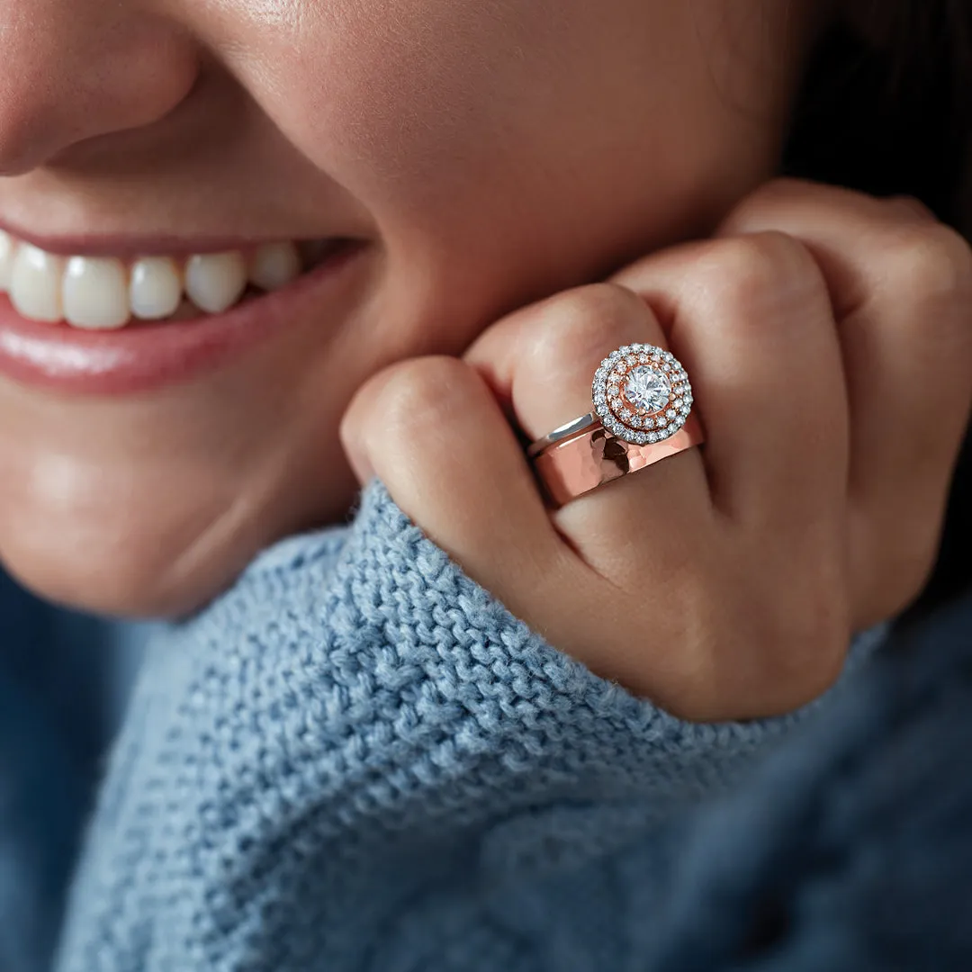 Milan Double Halo Engagement Ring (setting only)