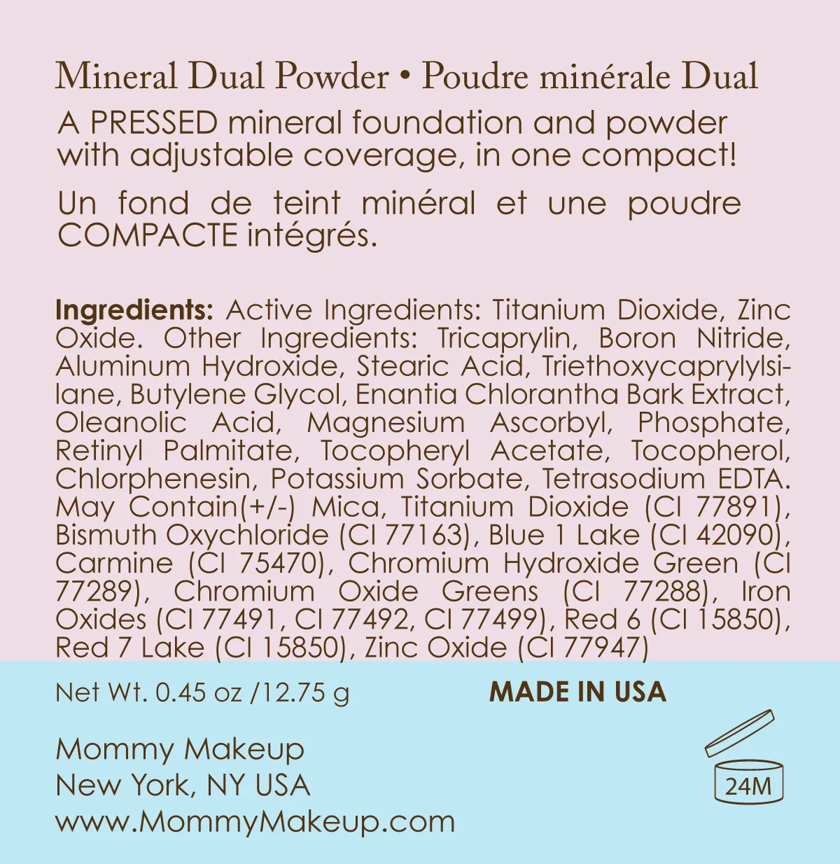 Mineral Dual Powder Foundation SPF15 (0.45 oz.) - DUE DATE (Medium)