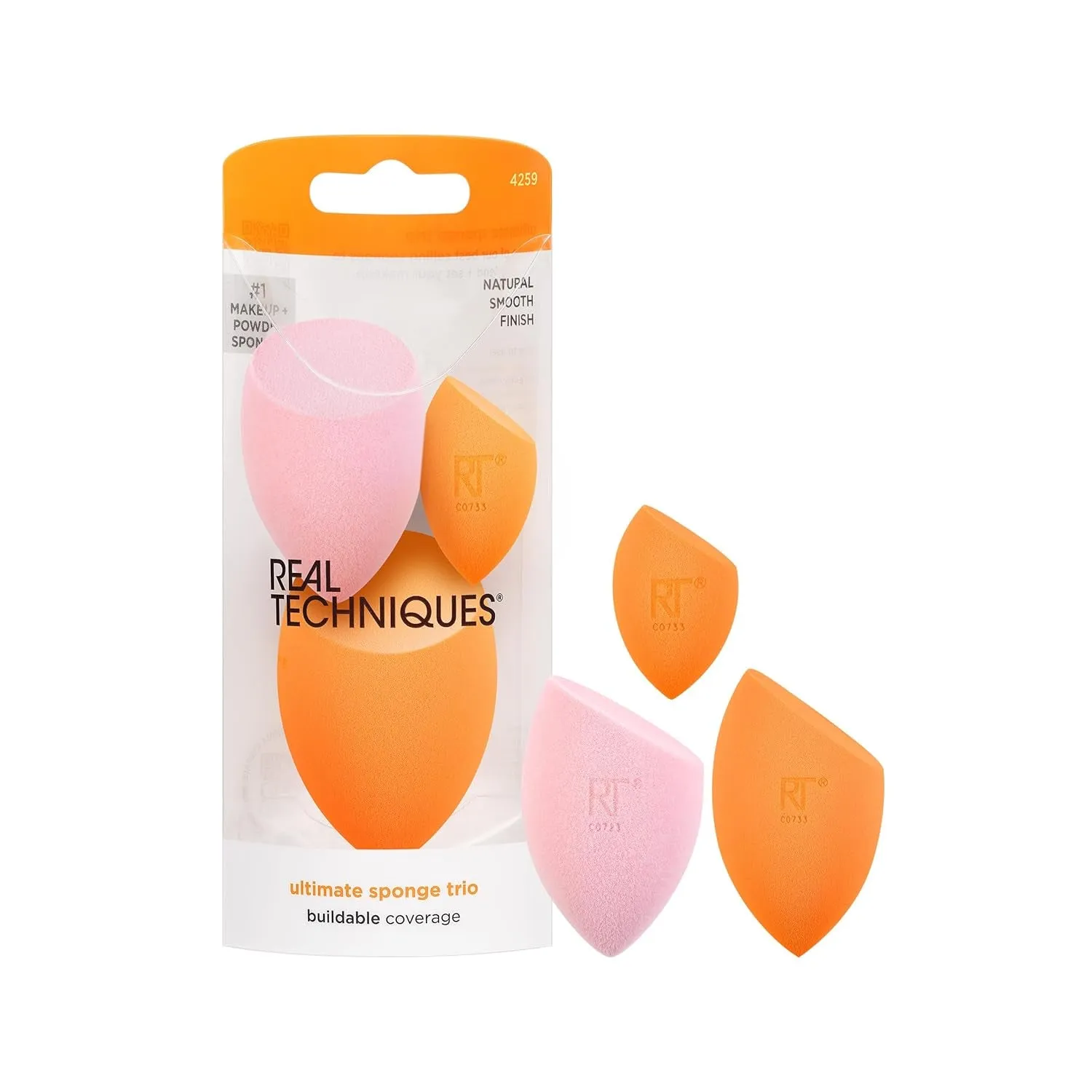 Mini Miracle Complexion Sponge 4 Pack, Small Makeup Blending Sponges, for Foundation & Concealer, Mini Size for under Eyes & Touch-Ups, Travel Friendly, Natural Makeup, Latex-Free