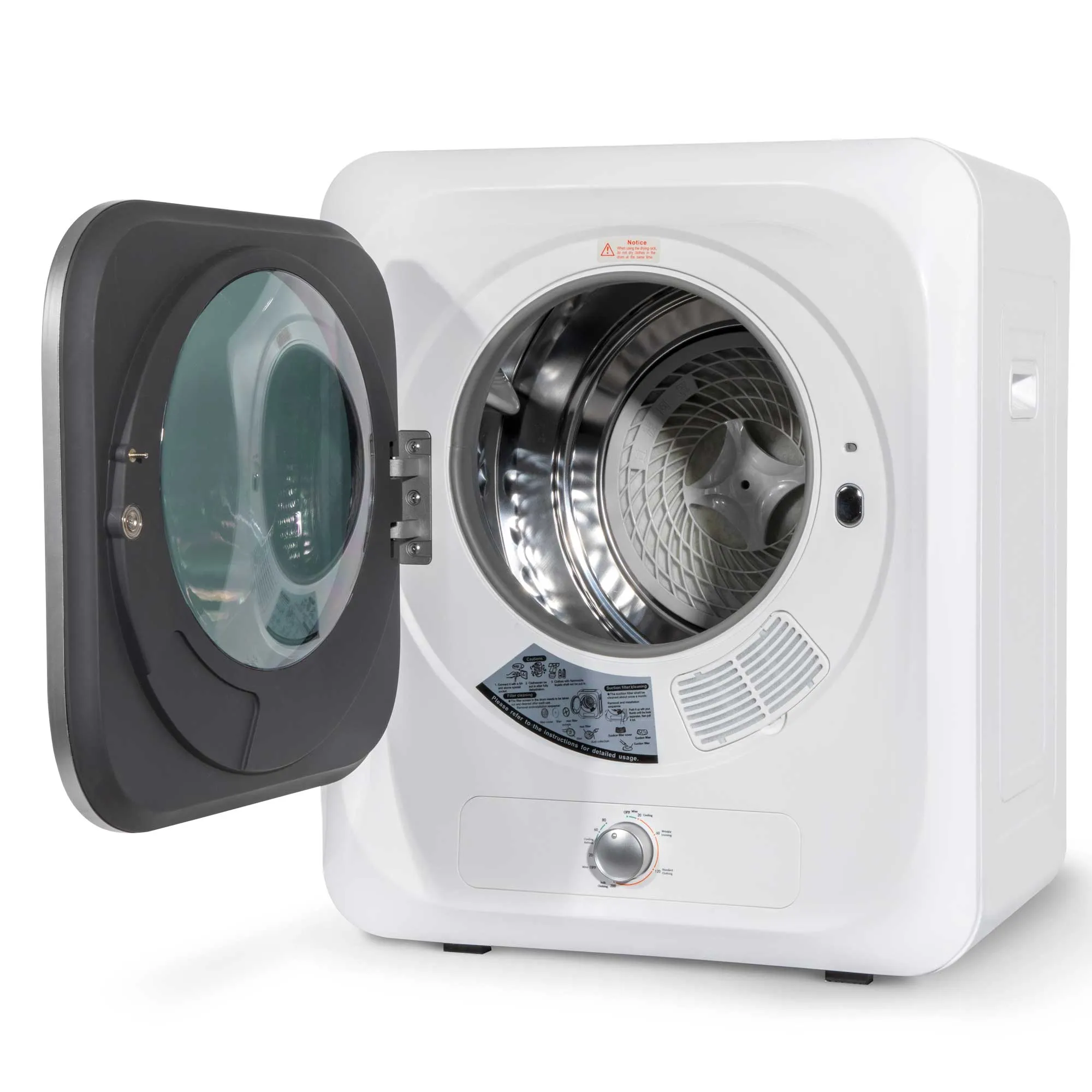 Mini Tabletop Tumble Dryer, Counter Top Vented Dryer, 2.5kg capactity, includes wall mounted brackets, fully portable - DH192