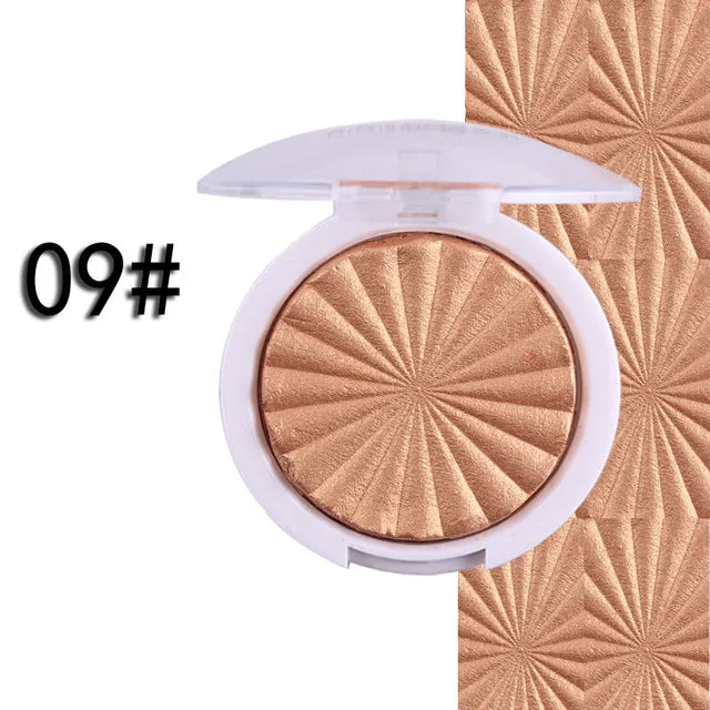 Miss Rose face makeup shimmer highlighter powder 6 color brighten baked bronzer powder contouring makeup palette glow kit MS093