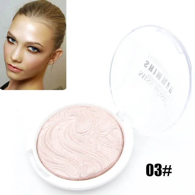 Miss Rose face makeup shimmer highlighter powder 6 color brighten baked bronzer powder contouring makeup palette glow kit MS093