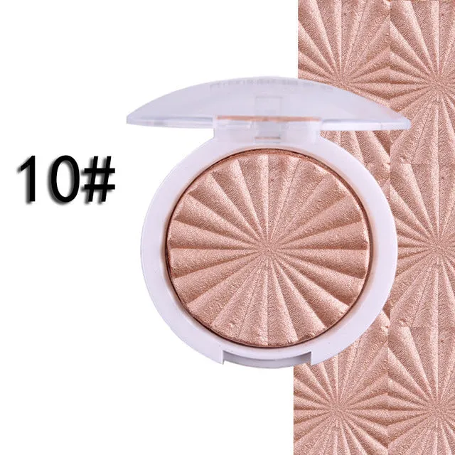Miss Rose face makeup shimmer highlighter powder 6 color brighten baked bronzer powder contouring makeup palette glow kit MS093