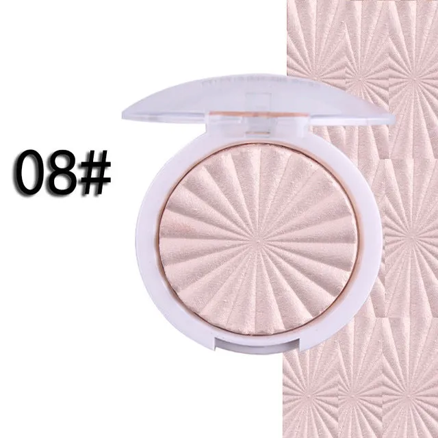 Miss Rose face makeup shimmer highlighter powder 6 color brighten baked bronzer powder contouring makeup palette glow kit MS093