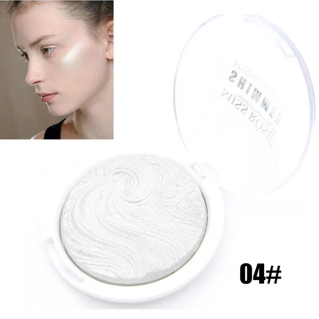 Miss Rose face makeup shimmer highlighter powder 6 color brighten baked bronzer powder contouring makeup palette glow kit MS093