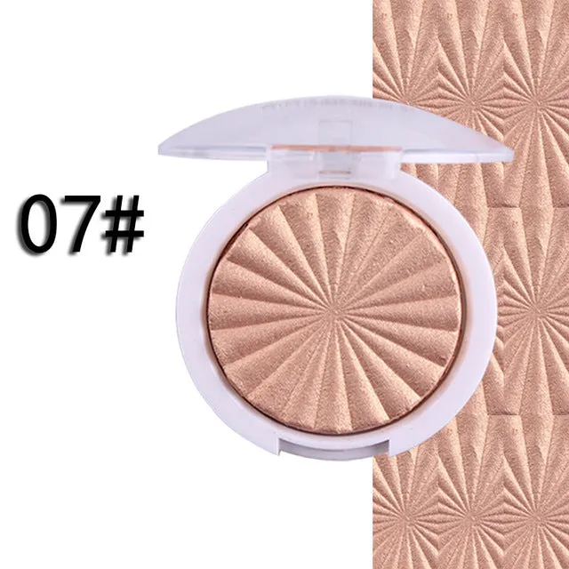 Miss Rose face makeup shimmer highlighter powder 6 color brighten baked bronzer powder contouring makeup palette glow kit MS093