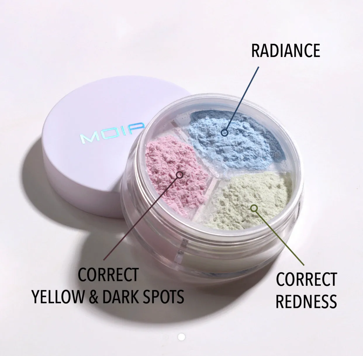 Moira Cosmetics Set & Correct Loose Setting Powder (001, Color 24 Neutralizer)