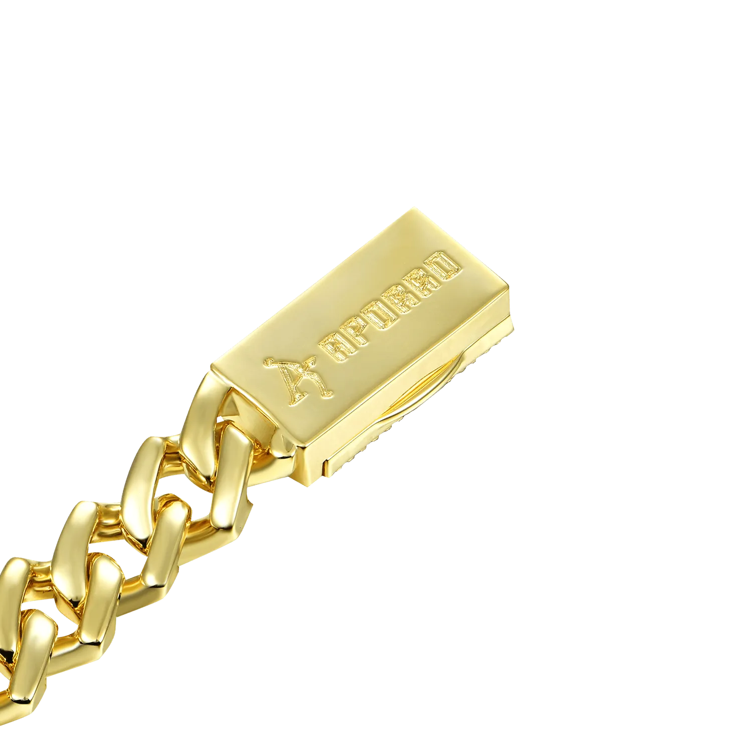 Moissanite Plain Gold Prong Cuban Link Bracelet - 10mm