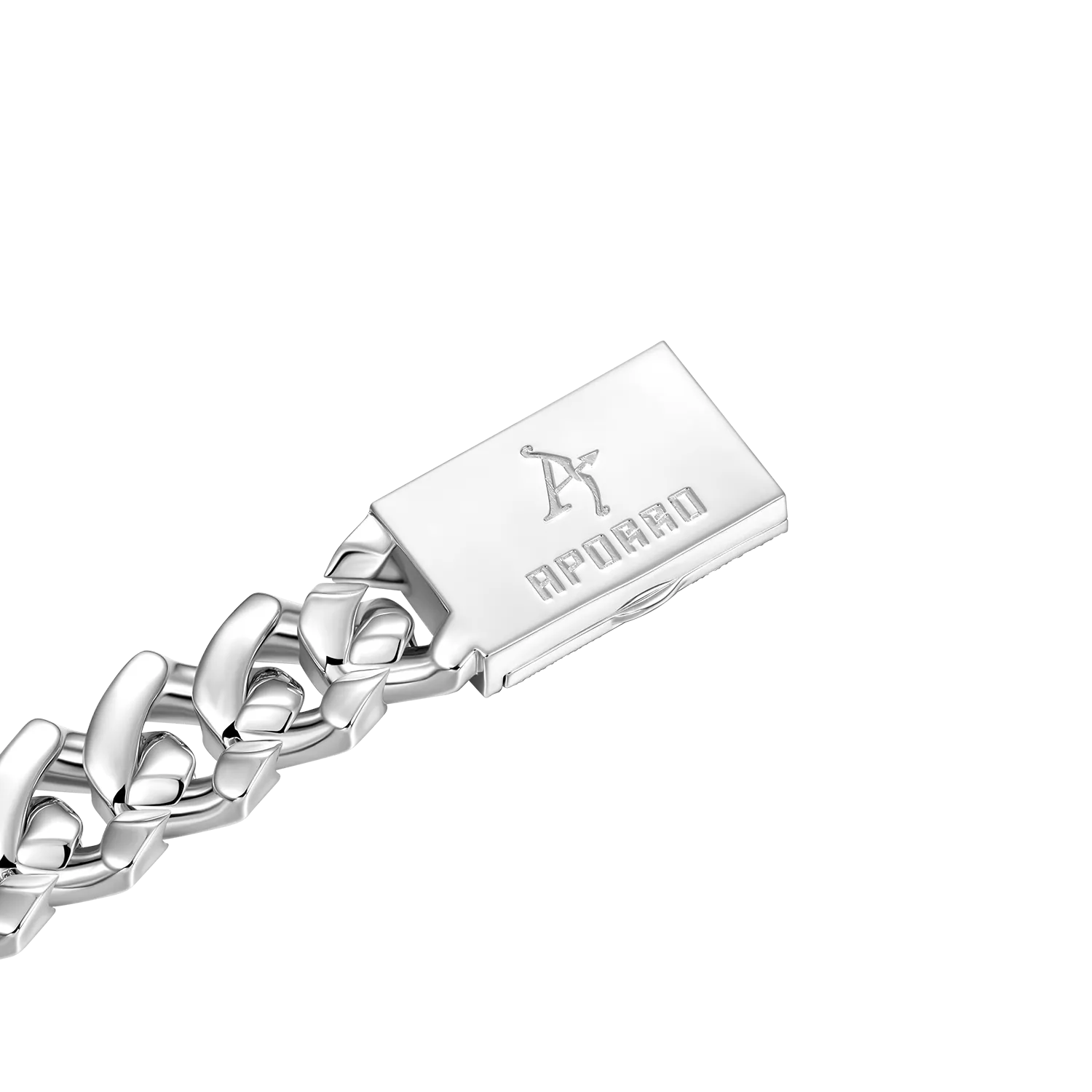 Moissanite Plain Gold Prong Cuban Link Bracelet - 19mm