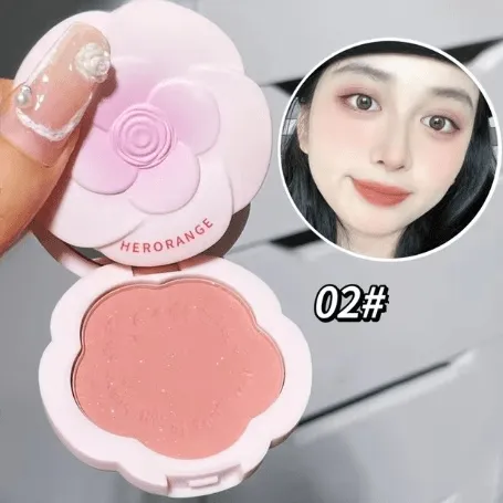 Monochrome Flower Shimmer Powder Blusher