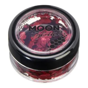 Moon Glitter Classic Chunky Glitter, Red