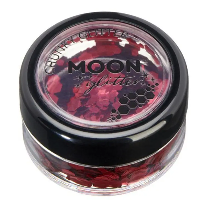 Moon Glitter Classic Chunky Glitter, Red