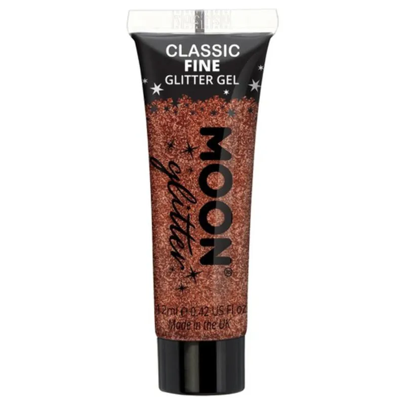 Moon Glitter Classic Fine Glitter Gel, Copper Bronze