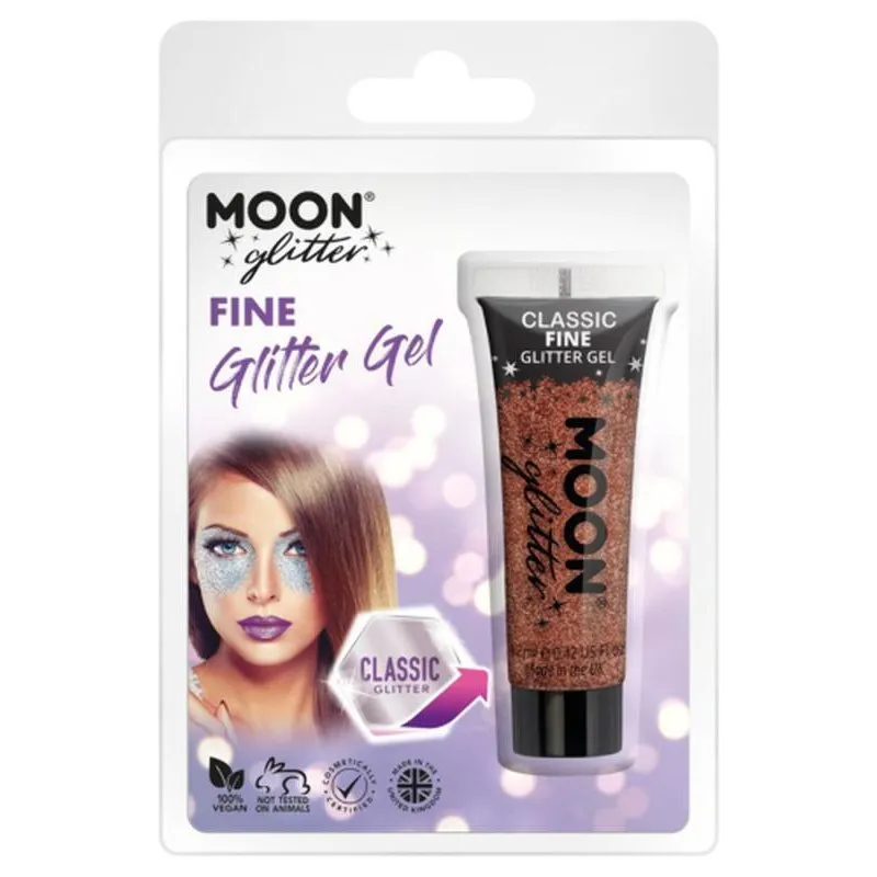 Moon Glitter Classic Fine Glitter Gel, Copper Bronze