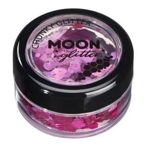 Moon Glitter Holographic Chunky Glitter, Pink
