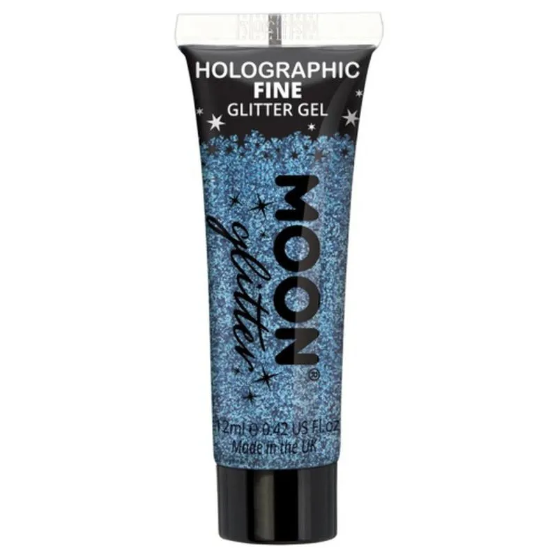 Moon Glitter Holographic Fine Glitter Gel, Blue