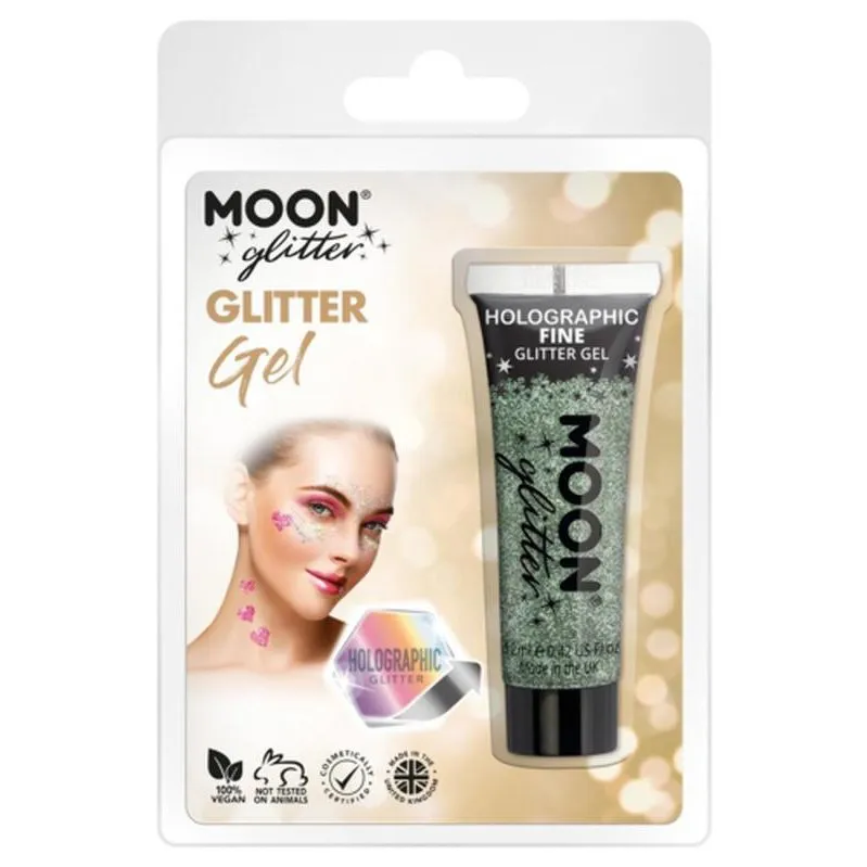 Moon Glitter Holographic Fine Glitter Gel, Green