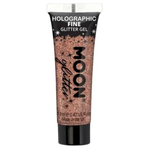 Moon Glitter Holographic Fine Glitter Gel, Rose Gold