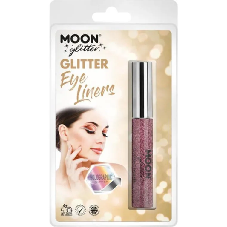 Moon Glitter Holographic Glitter Eye Liner, Pink