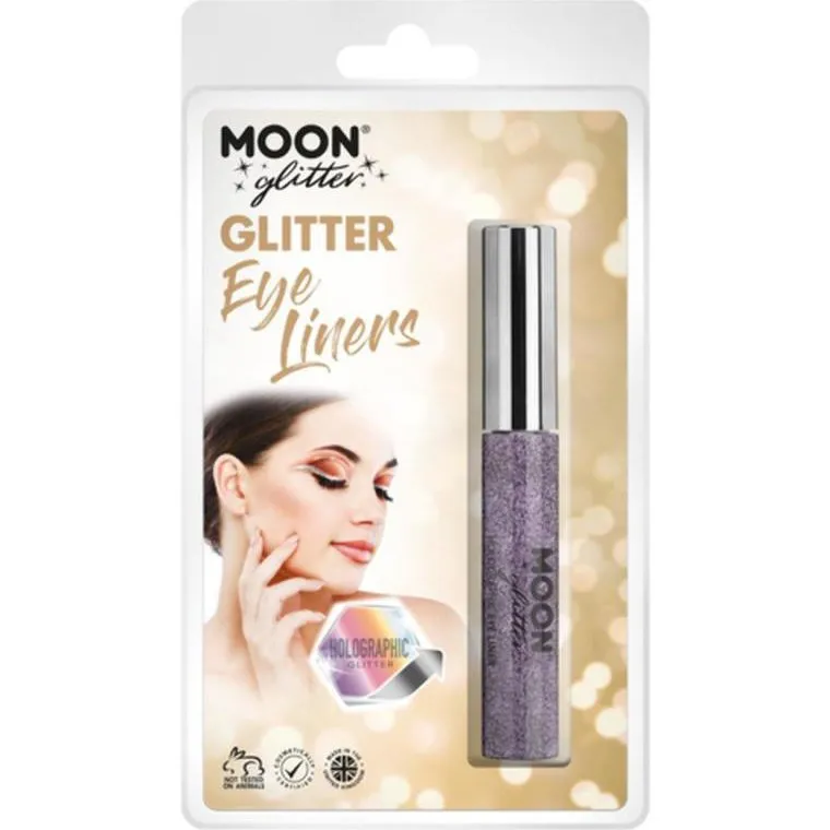 Moon Glitter Holographic Glitter Eye Liner, Purple