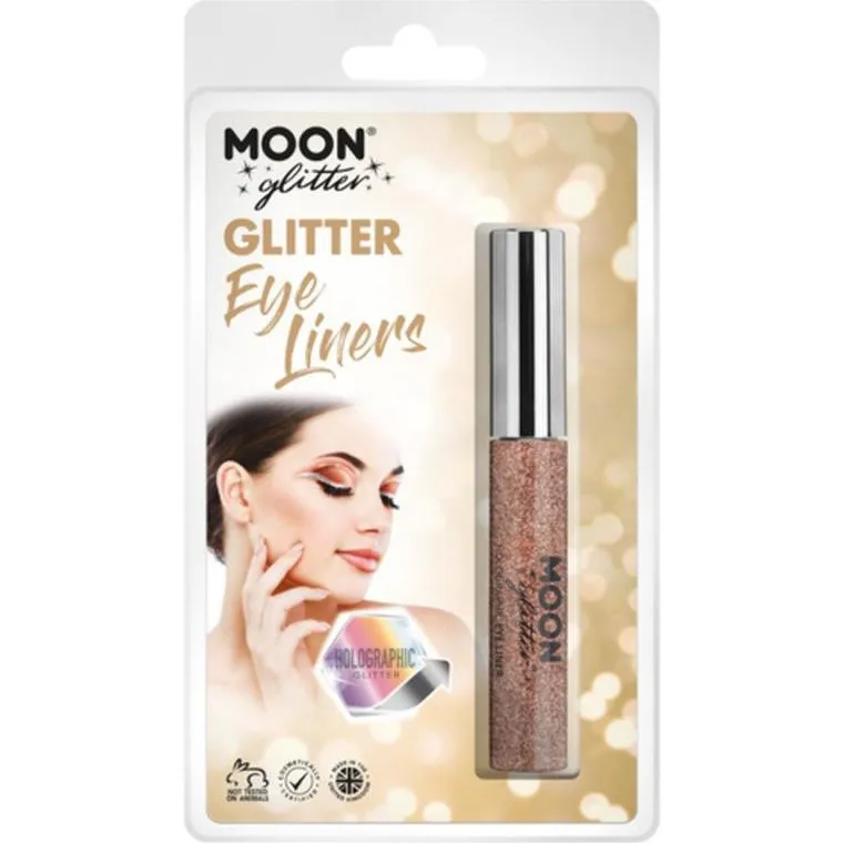 Moon Glitter Holographic Glitter Eye Liner, Rose Gold