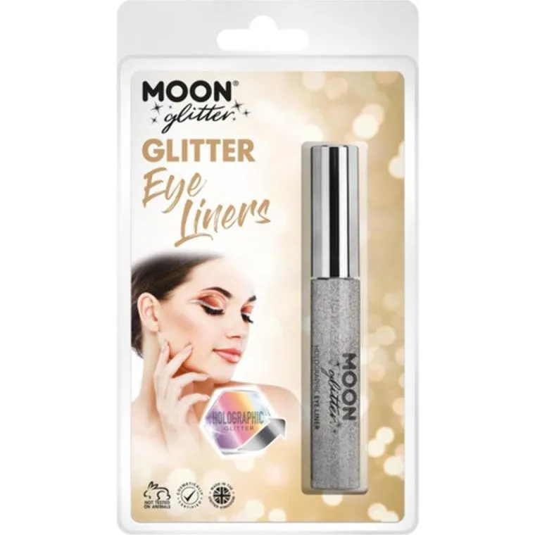 Moon Glitter Holographic Glitter Eye Liner, Silver