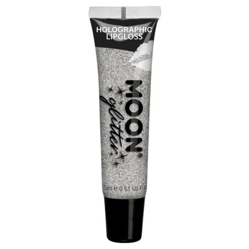 Moon Glitter Holographic Glitter Lipgloss, Silver